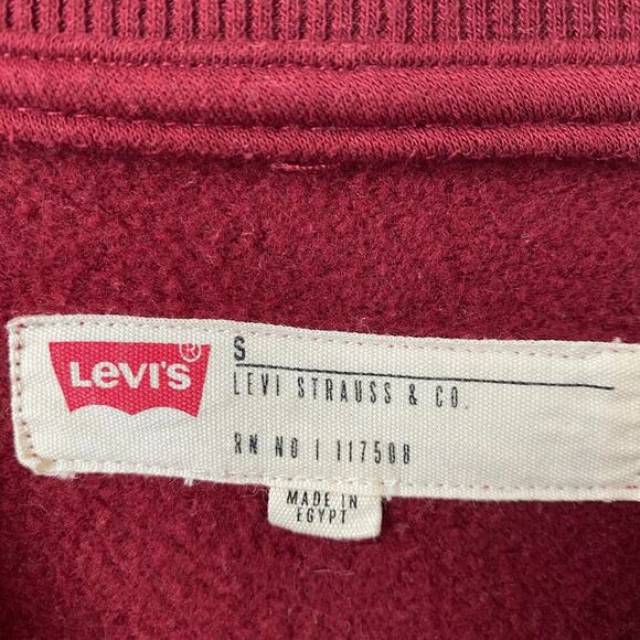 Vintage Levi's Bernal Sweatshirt Men S Retro Y2K Colorblock Blue White Maroon - Picture 4 of 8